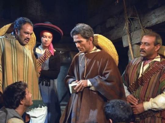 Pasolini attore sul set di "Requiescant" (1966) di Carlo Lizzani
