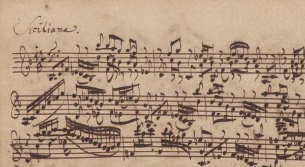 Manoscritto BWV 1001. Siciliana