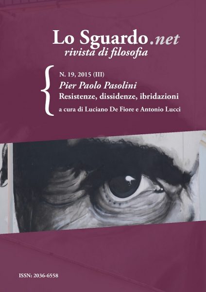 "LO Sguardo.net". n. 19 dedicato a Pasolini. Copertina