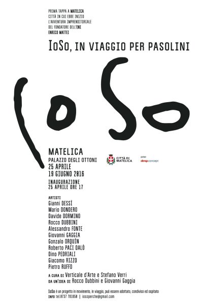 "IoSo. In viaggio per Pasolini". Manifesto