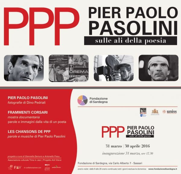 "PPP Pier Paolo Pasolini. Sulle ali della poesia".Manifesto
