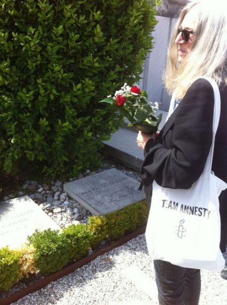 Patti Smith. Cimitero di Casarsa della Delizia (1 agosto 2015)