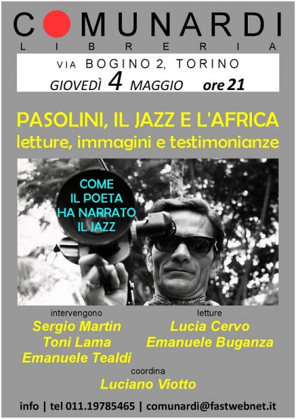 "Pasolini, il jazz e l'Africa". Locandina