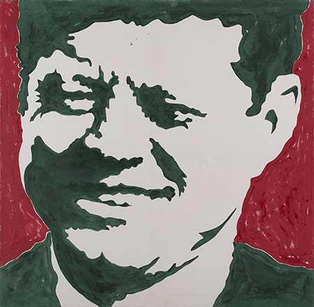 "Kennedy", smalto su tela di Sergio Lombardo (1964), collezione privata